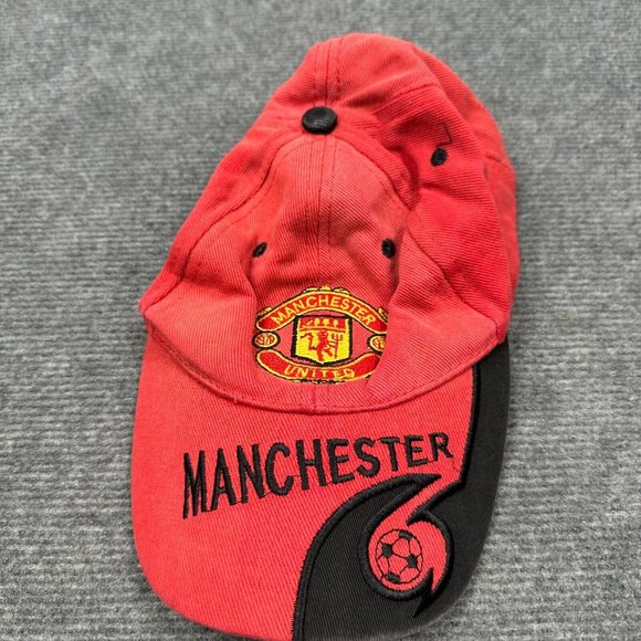 Manchester United Hat Cap One Size Adjustable Red Black Soccer Football Sport - Picture 5 of 7